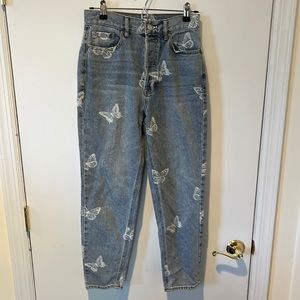 PAC Sun Butterfly Jeans Size 26 Ultra High Rise Slim